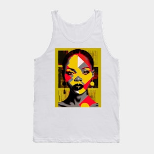 Modern pop art style woman portrait Tank Top